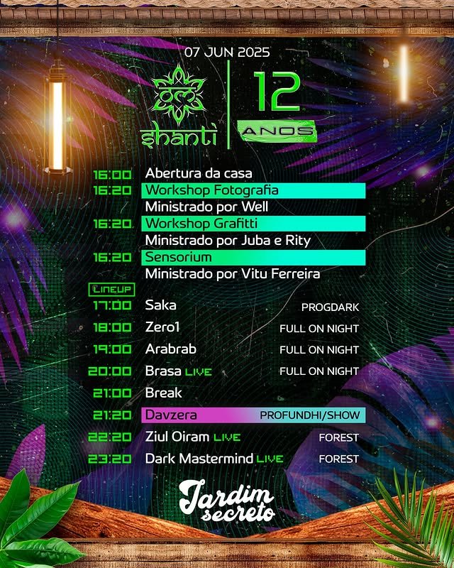 Registro visual do aniversário da Om Shanti